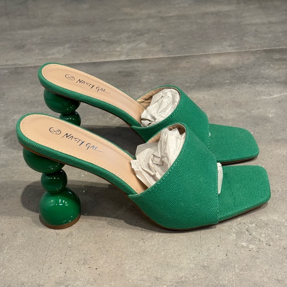 Nasty Gal Shoes - Nasty Gal Square Open Toe Heels - Never Been Worn!